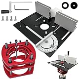 Frästisch für Oberfräse Einlegeplatte Set, OberfräSentisch und Tischfräsmaschine, Router Table, Planfräsvorrichtung, Maximum Lift 51mm, TischfräSe zum Nuten Zapfenschneiden BesäUmen und Anfasen