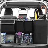 MEISHANG Auto Kofferraum Organizer,Auto Aufbewahrungstasche,Kofferraumtasche Auto Autoorganisator,Autoaufbewahrungstasche,Kofferraum Organizer Autotasche,Autositztasche,Auto Mit Wasserdichten Taschen