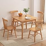 Tisch- Und 2/4-Stühle-Set, Esszimmerstühle Tischgruppe Esszimmer, Küchentisch Und Stühle Aus Holz, Für Balkon, Küche, Wohnzimmer (Four Chairs 70x70x75cm)