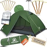 NORDBÄR® Zelt für 2-4 Personen Ultraleicht & wasserdicht | 2-4 Mann Zelt für Camping, Trekking, Festival | Outdoor Zelt, Trekkingzelt, Campingzelt (3-4 Personen Zelt)