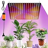 Toaboa Pflanzenlampe LED Vollspektrum 225 LEDs 1000W Pflanzenleuchte Hängend mit 4 Aufhängehaken Pflanzenlicht Anzucht Wachstumslampe LED Grow Light für Pflanzen Gemüse Blume (rot+blau+weiß+orange)