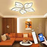 LED Deckenleuchte Dimmbar, 40W-80W Deckenlampe LED Wohnzimmerlampe mit Fernbedienung APP Farbwechsel - Moderne Wohnzimmerlampe Deckenleuchte Energie Sparen Dimming Deckenbeleuchtung Schlafzimmerlampe