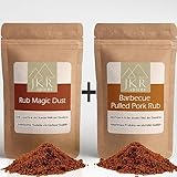 JKR Spices Magic Dust Rub 500g und Pulled Pork Rub 500g Kombi Paket | BBQ Rub | BBQ Grill Fleisch Marinade | BBQ Gewürzmischung | Rub Grillgewürz | Ideal für Marinaden (500g + 500g)