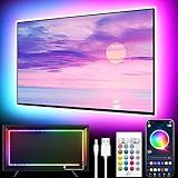 GIPOYENT LED-Leuchten für TV, 5M LED TV-Hintergrundbeleuchtung, für 45-75 Zoll TV, Musik Sync LED TV-Licht mit Bluetooth-Funktion - RGB-Farbwechsel-Lichtstreifen für Heimkino (16.4FT for 45'-75' TV)