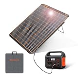 FlexSolar Solar Ladegerät, 60 W Solar Panel Portable mit USB-C 45 W QC 3.0 und DC Ausgang, IP67 wasserdicht und staubdicht, ETFE monokristalline Solar Panel für Outdoor, Camping, Handys und Laptops