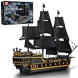 Mould King 13186 Große Black Pearl Piratenschiff-Bauset aus Bausteinen, Sammlerstück-Display-Modellspielzeug und wunderbare Geschenkidee für Erwachsene (5266 Teile)