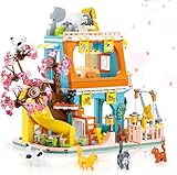 QLT Katzenhaus Bausteine Spielzeug, kompatibel mit LEGO Friends, MOC Creative STEM Friends Haus klemmbausteine Baustein Set, Geschenk für Jungen und Mädchen im Alter von 8-16+ Jahren (521 PSC)