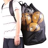 Generisch Mesh-Basketball-Rucksack, Fußball-Mesh-Tasche | Mittelgroße Spielzeug-Aufbewahrungstasche,Mittelgroßer Spielzeug-Organizer-Rucksack für Fußball