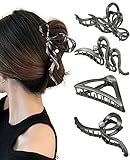 WELROG 4 Stück Metall Haarklammern für Damen - Große Haarspangen Haarkrallen Clips Für Frauen Und Mädchen Dickes Haar-Accessoires