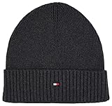 Tommy Hilfiger Herren Strickmütze Essential Wintermütze, Grau (Charcoal Gray), Onesize