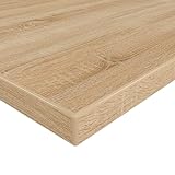 MySpiegel.de Tischplatte Holz Zuschnitt nach Maß Beschichtete Holzdekorplatte Sonoma Eiche in 19mm Stärke (80 x 80 cm, Sonoma Eiche)