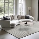 the carpet Elisa moderner Wohnzimmer Teppich, geometrisches Design, hohe Flordichte und angenehm weiche, Grau, 200 x 280 cm