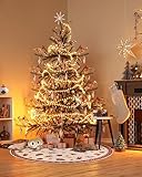 Villeroy & Boch Design Teppich Nostalgic Rund - Toy's Delight - Christbaum Decke, Weihnachten Tannenbaum & Weihnachtsbaum für Wohnzimmer, Schlafzimmer, Esszimmer, Flur - Rot Multifarben, 150 cm