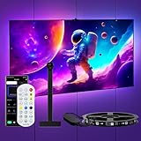 Liwqolx LED TV Hintergrundbeleuchtung, RGBIC TV LED Strip 5M mit Kamera, Intelligente LED Streifen für 75-85 Zoll TV und PC, App-Steuerung, Musiksync