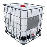 KLAREWO 1000l IBC Container Wassertank Regenwassertank Tank auf Stahlpalette GESPÜLT