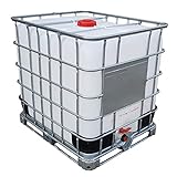 KLAREWO 1000l IBC Container Wassertank Regenwassertank Tank auf Stahlpalette GESPÜLT