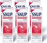 Snup 6x Schnupfenspray 0, 1 Prozent - Nasenspray mit Meerwasser - L?sung zur Abschwellung der Nasenschleimhaut bei Schnupfen - 6 x 15 ml, 90 ml