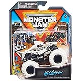 Monster Jam, Offizieller Megalodon Monster Truck, Die-Cast Vehicle, Max Contrast Series, Maßstab 1:64, Kinderspielzeug für Jungen ab 3 Jahren