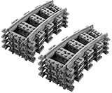 LEGO® City Schienen Kurven (8 Stück) – Erweiterungsset für LEGO® City Eisenbahn – Original LEGO® Zubehör für LEGO® Züge & LEGO® Modelleisenbahn Aufbau