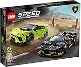 LEGO 76899 Speed Champions Lamborghini Urus ST-X & Lamborghini Huracán Super Trofeo EVO, Rennwagen-Set