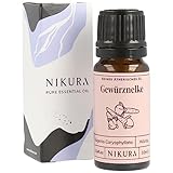 Nikura Nelkenöl - 10ml | Gewürznelke Ätherisches Öl | Perfekt für Diffusoren, Aromatherapie, Ölbrenner | 100% reines natürliches Öl