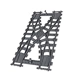 City Schienen Bausteine Set, 8 Stück City Schienen Erweiterungsset City Zug Schienen Zubehör Klemmbausteine Kompatibel mit Lego (Type D)