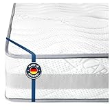 BMM Matratze 90x200cm Komfort 23 H3 fest/Kaltschaummatratze Öko-Tex Zertifiziert/ergonomische 7 Zonen Matratze Höhe 23cm Komfort 23 / Matratzen produziert in Deutschland