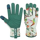 Gartenhandschuhe für Damen,Damen Gartenhandschuhe mit Touchscreen,Mikrofaser Leder Gartenhandschuhe Damen,Frauen Gartenhandschuhe für Hof, Reinigung, Gartenarbeit, Landschaftsbau, Pflücken, Pflanzen