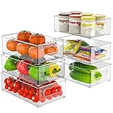 Kühlschrank Organizer Set - 6er Set (3 Größe) Kühlschrank Organizer, Küchen Organizer für Speisekammer, Gefrierschrank, Schrank, Schublade, Büro