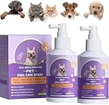 Pet Clean Teeth Spray,Teeth Cleaning Spray for Dogs & Cats,Pet Oral Spray Clean Teeth,No Brushing Pet Oral Care Spray,Pet Clean Oral Care Spray,Pet Breath Freshener Spray Care Cleaner ( 2 Stück )