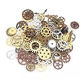 50g Retro Zahnräder Schmuck, 10 Farben Vintage Schmuck, Steampunk Zahnräder Steampunk Deko Antik Steampunk Anhänger Charms für Schmuck Basteln