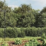 Mengtu Maschendrahtzaun Vielseitige Maschendraht Metallzaun Zaun Drahtzaun Gitterzaun Gartenzaun Freigehege Tiergehege Zaun Zaunelemente Anthrazit 1,8x25 m Verzinkter Stahl Garten Möbel