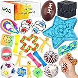 NATONDI Fidget Toys Set Box | 24 Stück Anti Stress Spielzeug und kleine Geschenke für Kinder mit Pop It, Infinity Cube und mehr | Beliebt bei Autismus & ADHD | Als Kindergeburtstag Gastgeschenke