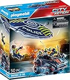 PLAYMOBIL City Action 70781 Polizei-Fallschirm: Verfolgung des Amphibien-Fahrzeugs, Schwimmfähig, Spielzeug für Kinder ab 5 Jahren