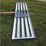 SattesGrün | XXL Profi Rasenrakel | Rakel zum Sanden Abziehen Levelingrake Flächenebner Leveler Lawnleveling 100x26cm (ohne Stiel)