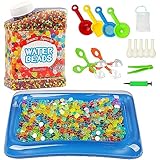 FIVAVA Wasserperlen Set 50000 Stück Wasserperlen für Pflanzen Wiederverwendbare Water Beads für Vase Füllstoff Bunte Deko