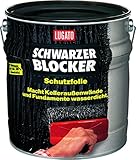 Lugato Schwarzer Blocker Schutzfolie 10 l - Wasserdichter, flexibler Bitumenanstrich