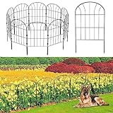 Dekorativer Gartenzaun, 10 Stück Metall Zaunelementen Dekorative, - für den Garten, Gitterzaun Set Oberbogen Zaun - für Hunde