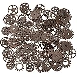 200 Gramm sortierte Vintage Bronze Metall Steampunk Schmuck machen Charms Cog Watch Wheel (Kupfer)