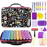 5D Diamond Painting Zubehör Boxen,mit 70 Fächern Diamond Painting Organizer,für DIY Diamond Painting Zubehör DIY Kunst Handwerk,Werkzeug Set mit Stift Trichter Stickers