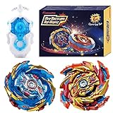 Hozuumo Bey Arena Blade Burst Turbo Set, 4D Metall Fusion Kampf Kreisel, Mit Battling Top B-184 Launcher,Geschenk-Sets für Kinder (B-174-01+B-174-02)