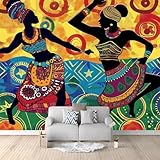 Afrikanische Frau Im Ethnischen Stil Fototapete 200x140 cm Farbe Fototapeten Wandbild Motivtapeten Vlies-Tapeten Moderne Wandtapete Wand Schlafzimmer Wohnzimmer Dekoration