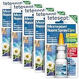 tetesept Meerwasser Nasen Spray Care – Pflegendes & abschwellendes Nasenspray für natürlichen Schutz & Regeneration – Nasenpflegespray bei Erkältung – 5 x 20 ml