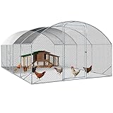 IDMarket - Gehege Hühnerstall, Kuppel, 15 m², Gittergehege, 3 x 5 m, mit Seitentür