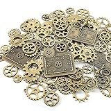 HERZWILD 200g Steampunk Zahnräder Metall Armbanduhr Zahnrad Charms Vintage Steampunk Zahnräder Anhänger Charms Zahnraeder Steampunk Anhänger Metall für Schmuck Basteln