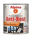 Alpina Metallschutzlack Anti-Rost Anthrazitgrau 750ml matt